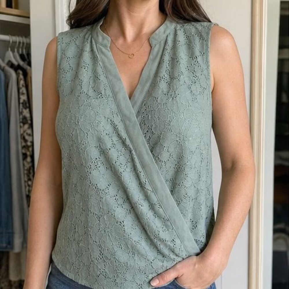 Sage Ruffle Blouse - Picture 2 of 6